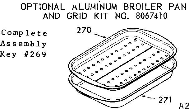 Kenmore 9116327424 optional broiler pan diagram