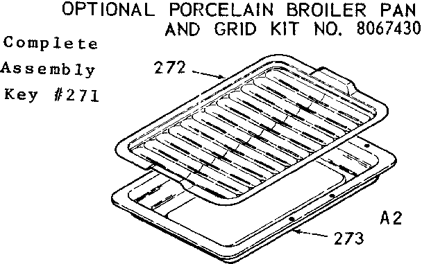 Kenmore 9116327424 optional broiler pan diagram