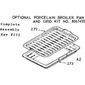 Kenmore 9116387441 optional broiler pan diagram