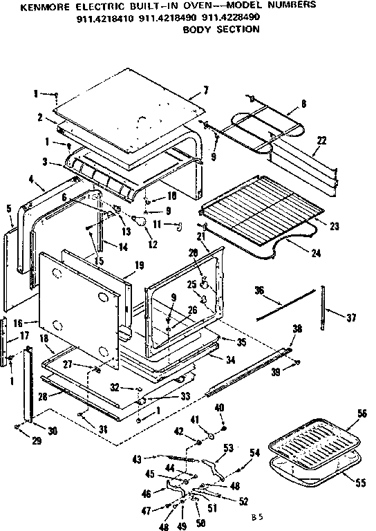 Kenmore 9114218490 body section diagram
