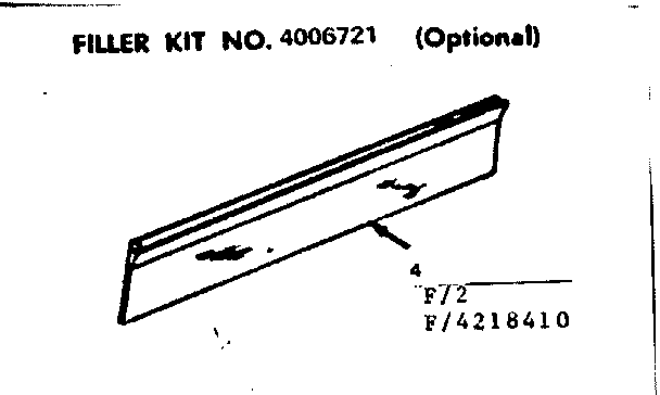 Kenmore 9114218490 filler kit no 4006721 diagram