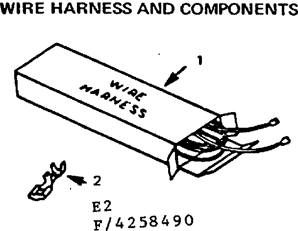 Kenmore 9114258490 wire harness and components diagram