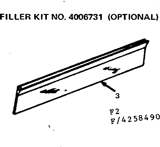 Kenmore 9114258490 filler kit no 4006731 diagram