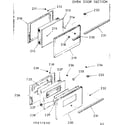 Kenmore 9116037620 oven door section diagram
