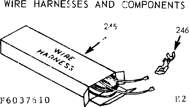 Kenmore 9116037610 wire harness & components diagram