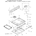 Kenmore 9117207611 backguard and main top section diagram