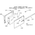 Kenmore 9117207611 oven door section diagram