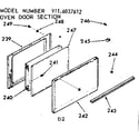 Kenmore 9116037812 oven door section diagram