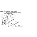 Kenmore 9116037814 oven door section diagram