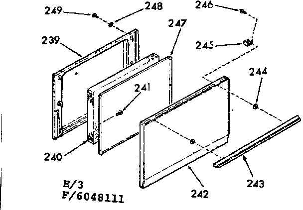 Kenmore 9116048111 oven door diagram