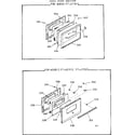 Kenmore 9116057810 oven door section diagram