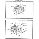 Kenmore 9116057812 oven door section diagram