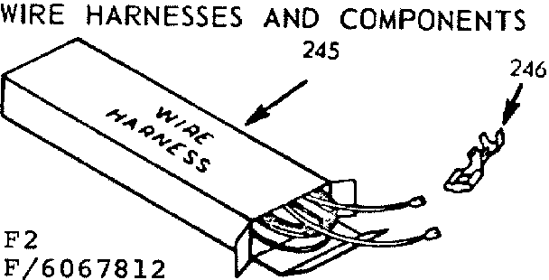 Kenmore 9116187812 wire harnesses and components diagram