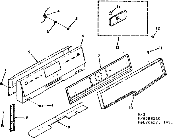 Kenmore 9116178111 backguard section diagram
