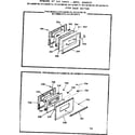 Kenmore 9116158111 oven door section diagram
