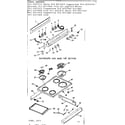 Kenmore 9116217413 backguard & main top section diagram