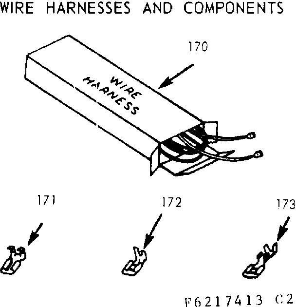 Kenmore 9116327413 wire harnesses & components diagram