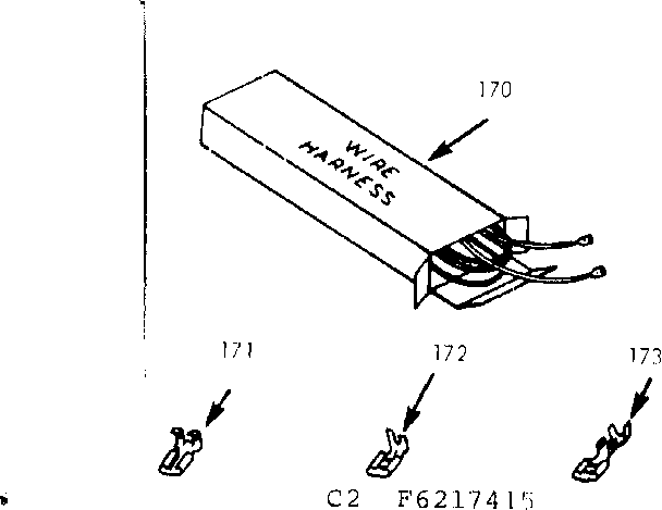 Kenmore 9116217425 wire harnesses & components diagram