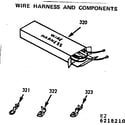 Kenmore 9116258210 wire harness and components diagram