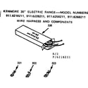 Kenmore 9116228211 wire harness and components diagram