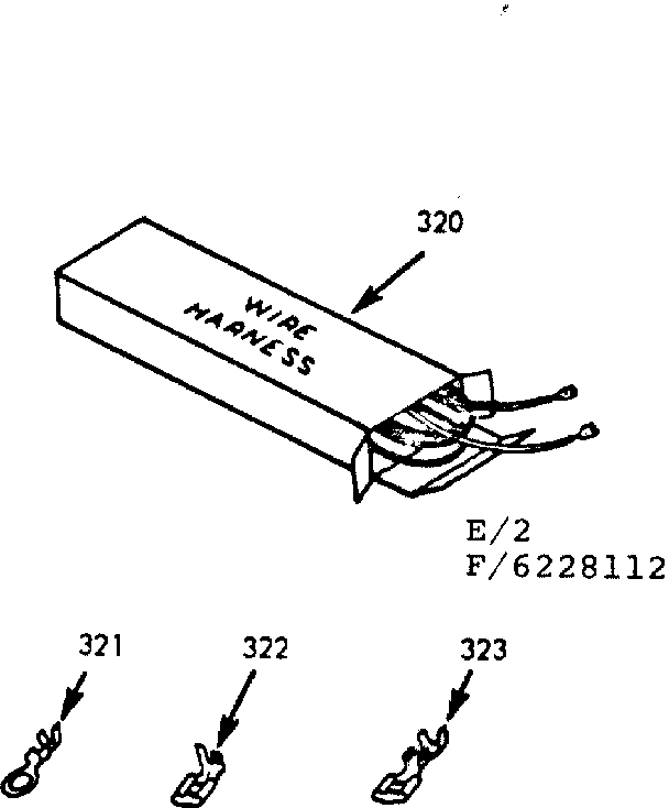 Kenmore 9116268112 wire harness and components diagram