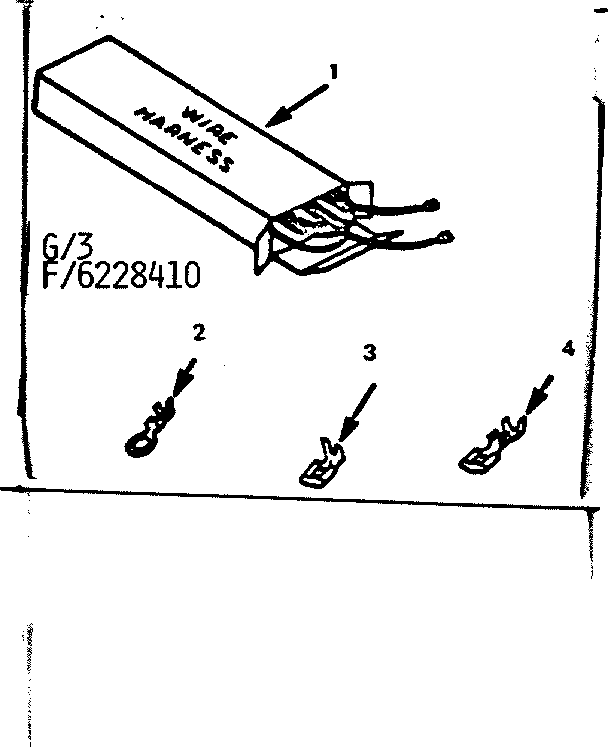 Kenmore 9116228410 wire harnesses and components diagram