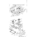Kenmore 9116357413 backguard & main top section diagram