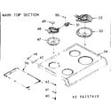 Kenmore 9116357610 main top section diagram