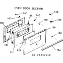 Kenmore 9116357610 oven door section diagram