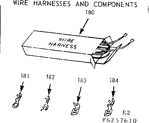 Kenmore 9116357610 wire harnesses and components diagram