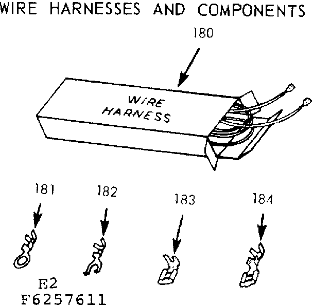 Kenmore 9116367611 wire harness and components diagram