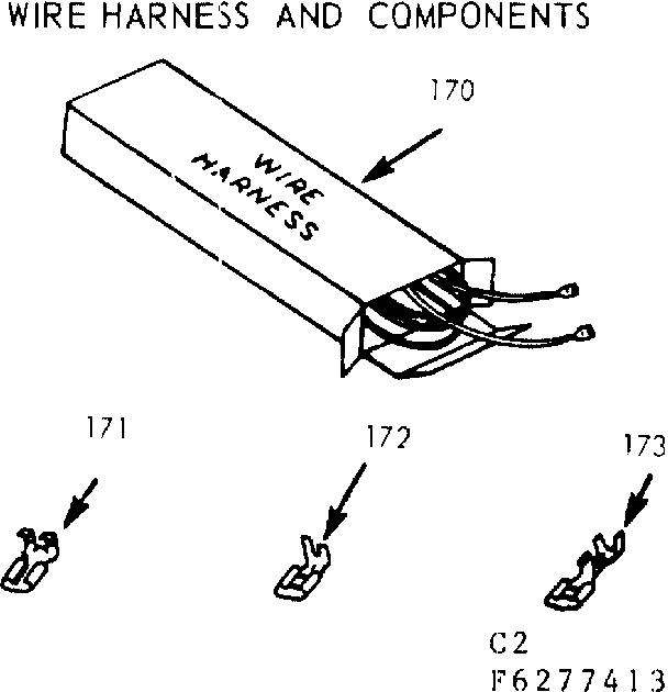 Kenmore 9116377423 wire harness and components diagram