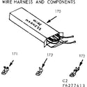 Kenmore 9116287463 wire harness and components diagram