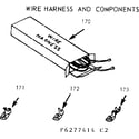 Kenmore 9116277424 wire harness and components diagram