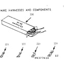 Kenmore 9116377610 wire harnesses and components diagram