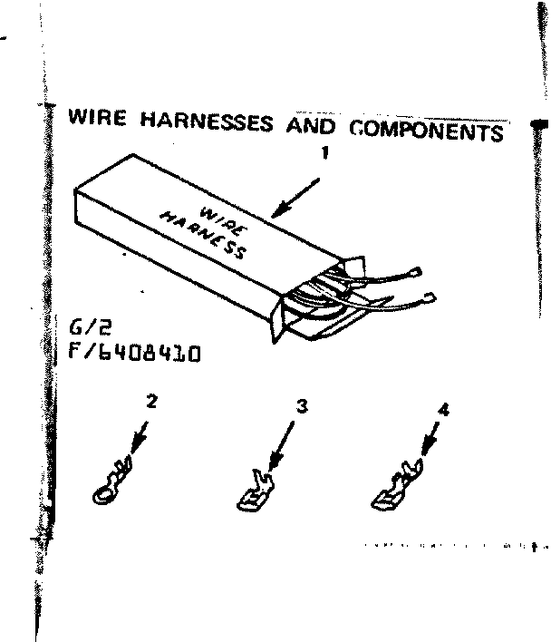 Kenmore 9116408410 wire harnesses and components diagram