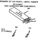 Kenmore 9117128012 wire harnesses and components diagram
