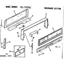 Kenmore 9117137911 backguard section diagram