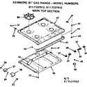 Kenmore 9117137912 main top section diagram