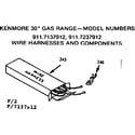 Kenmore 9117137912 wire harnesses and components diagram