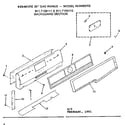 Kenmore 9117158111 backguard section diagram