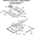 Kenmore 9117158111 maintop section diagram