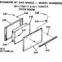 Kenmore 9117158111 oven door diagram