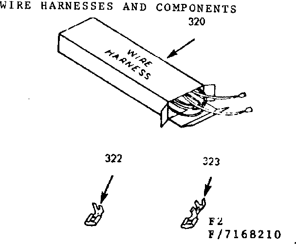 Kenmore 9117168210 wire harnesses and components diagram