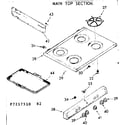 Kenmore 9117217560 main top section diagram