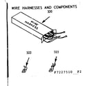 Kenmore 9117227560 wire harness and components diagram