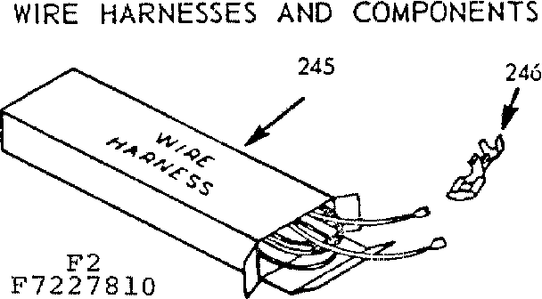 Kenmore 9117227810 wire harnesses and components diagram