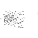 Kenmore 9117237913 oven door section diagram