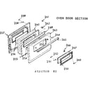 Kenmore 9117247520 oven door section diagram