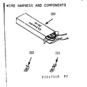 Kenmore 9117247520 wire harness and components diagram